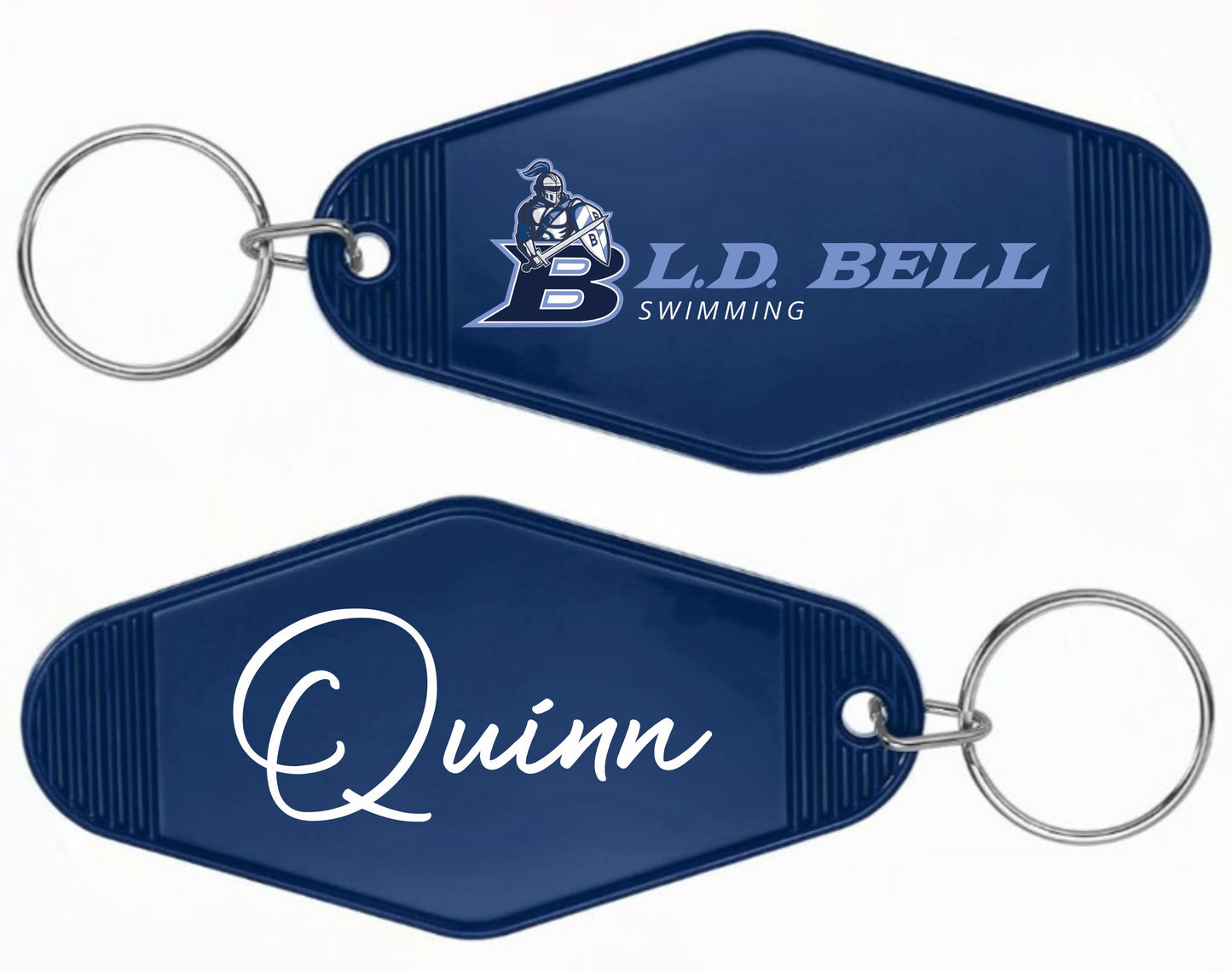 Dark Blue Retro Keychain