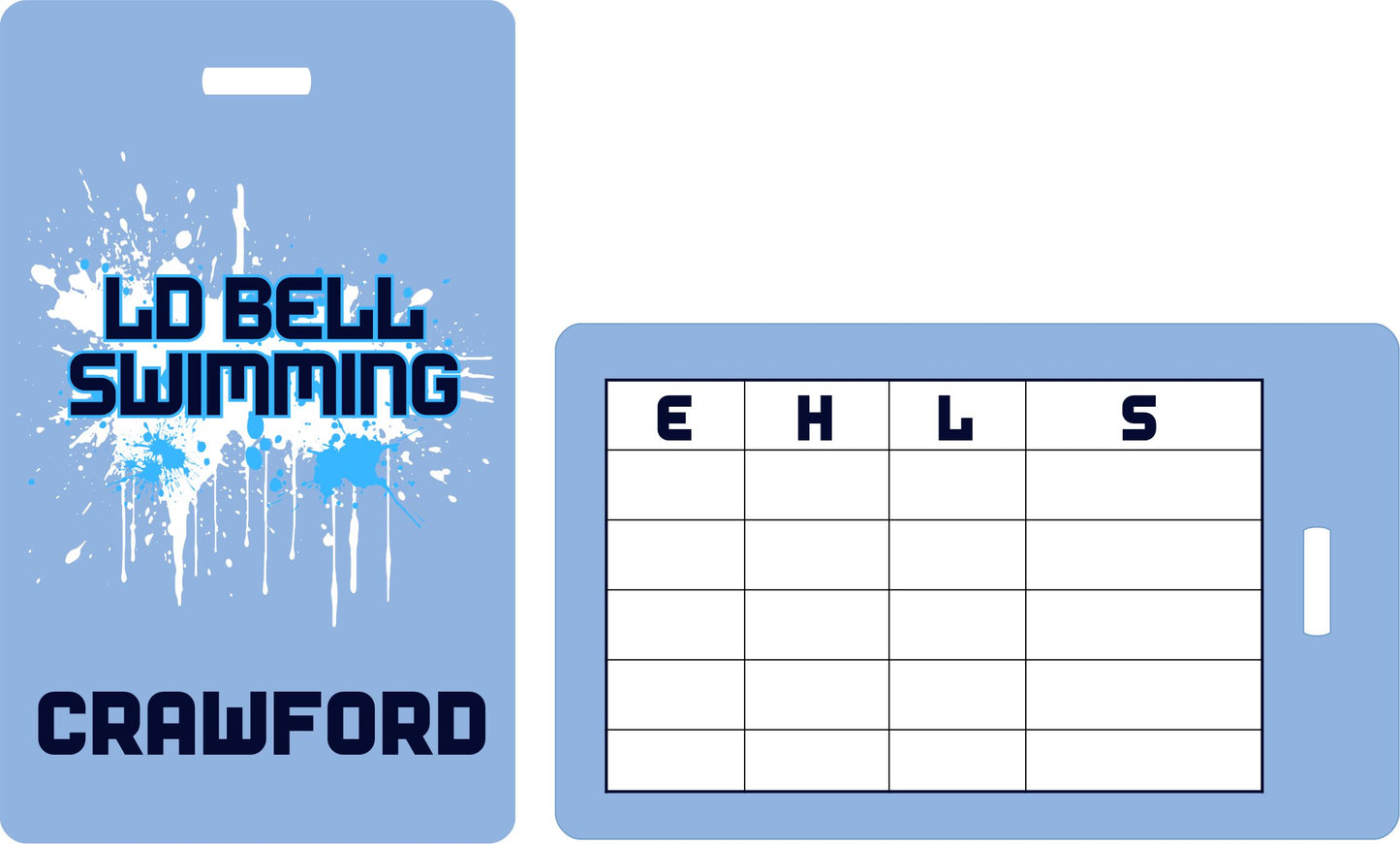 LD Bell Swimming Bag Tag