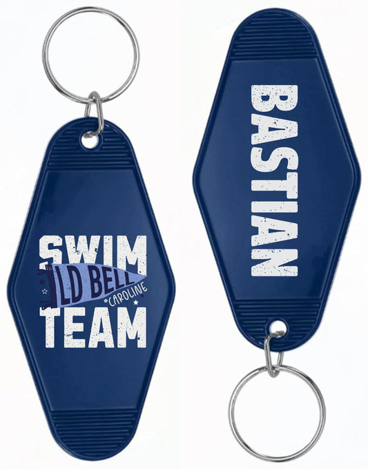 Dark Blue Retro Keychain