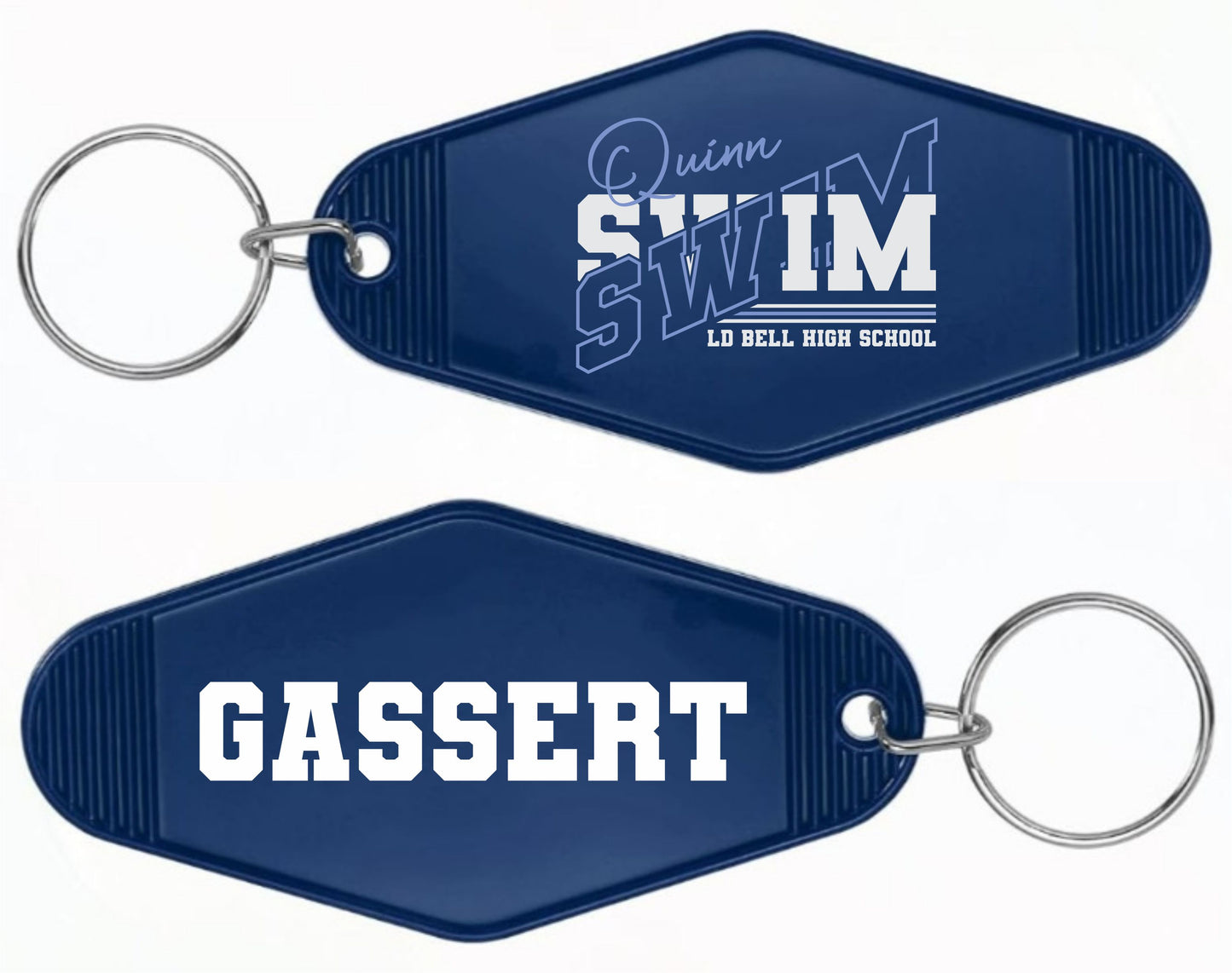 Dark Blue Retro Keychain