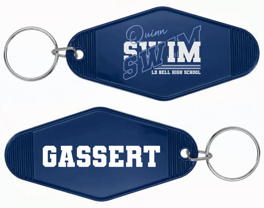 Dark Blue Retro Keychain