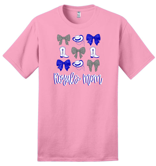 "Royals Mom" Hats, Boots & Bows T-Shirt