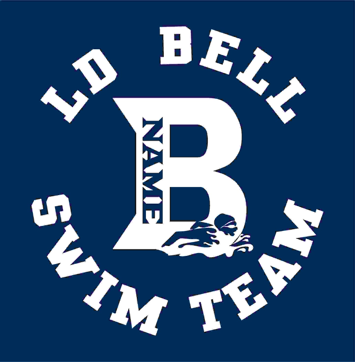 LD Bell Swim Team Car Decal